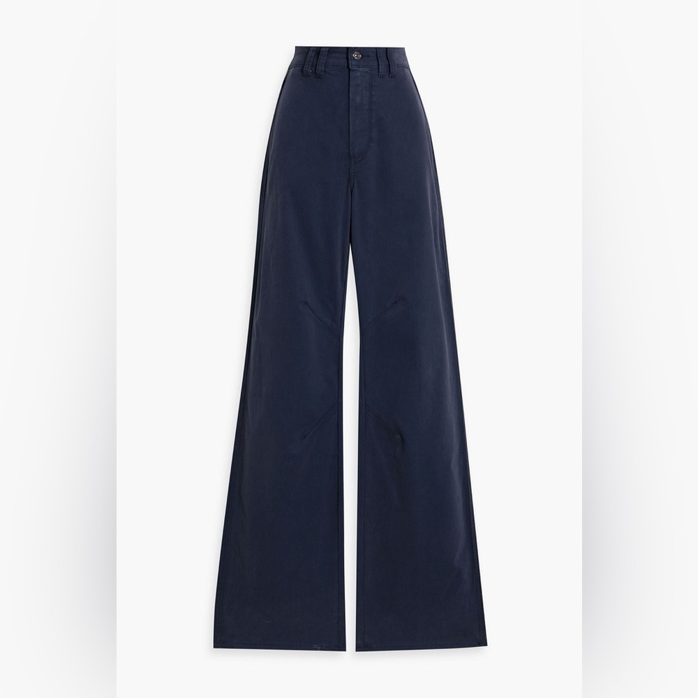 Paige NWT Sasha Twill High Rise Wide Leg Navy Blue Pants Sz 27 - Picture 2 of 11